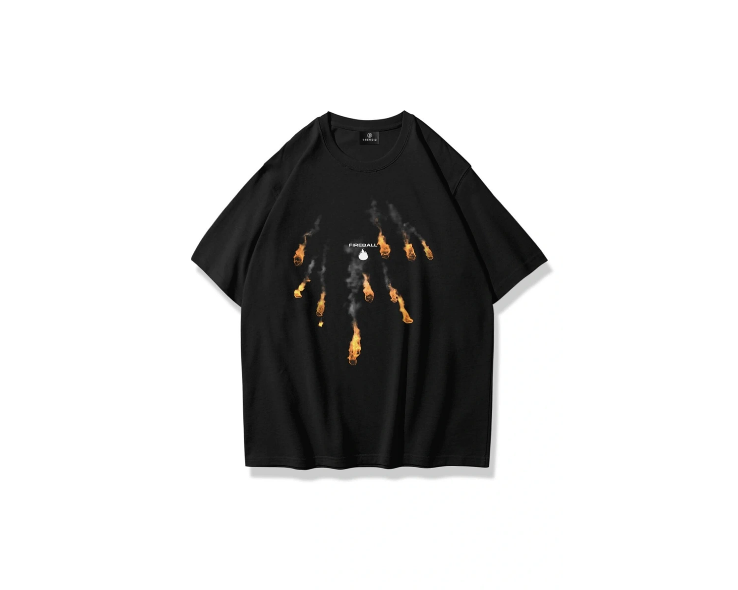 Unisex Fireball Tshirt Siyah