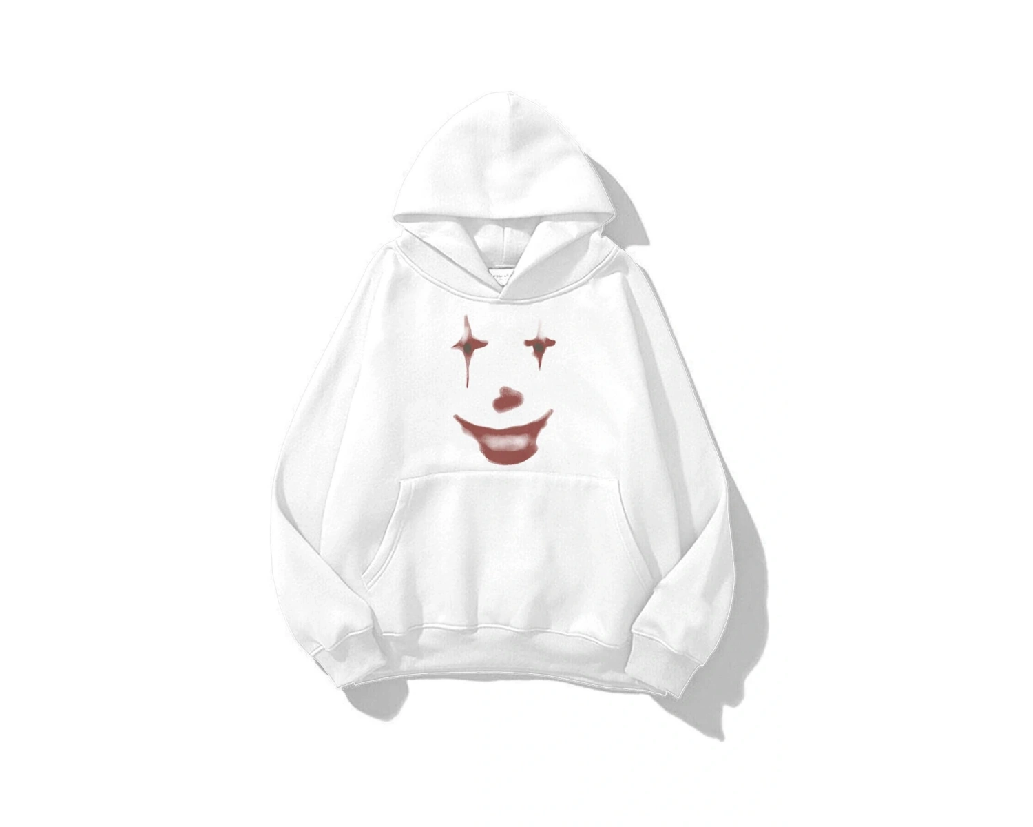 Unisex Fun Clown Sweatshirt Hoodie Beyaz