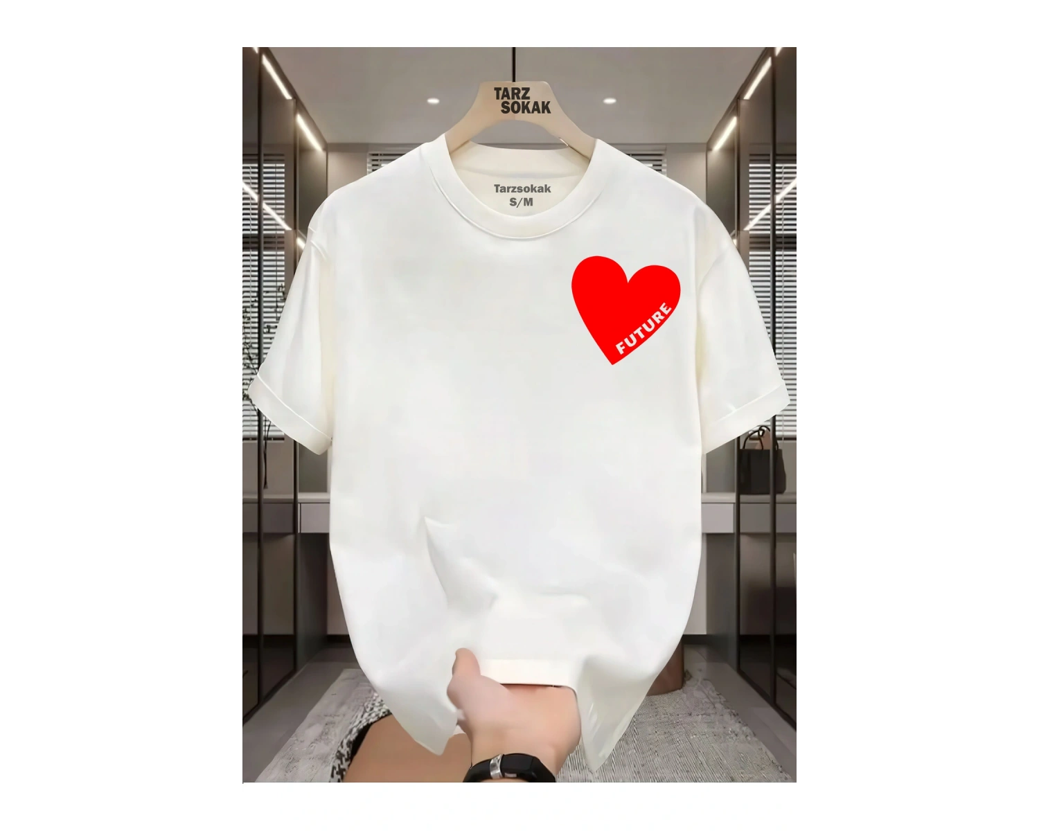 UNİSEX Future Kalp T-shirt