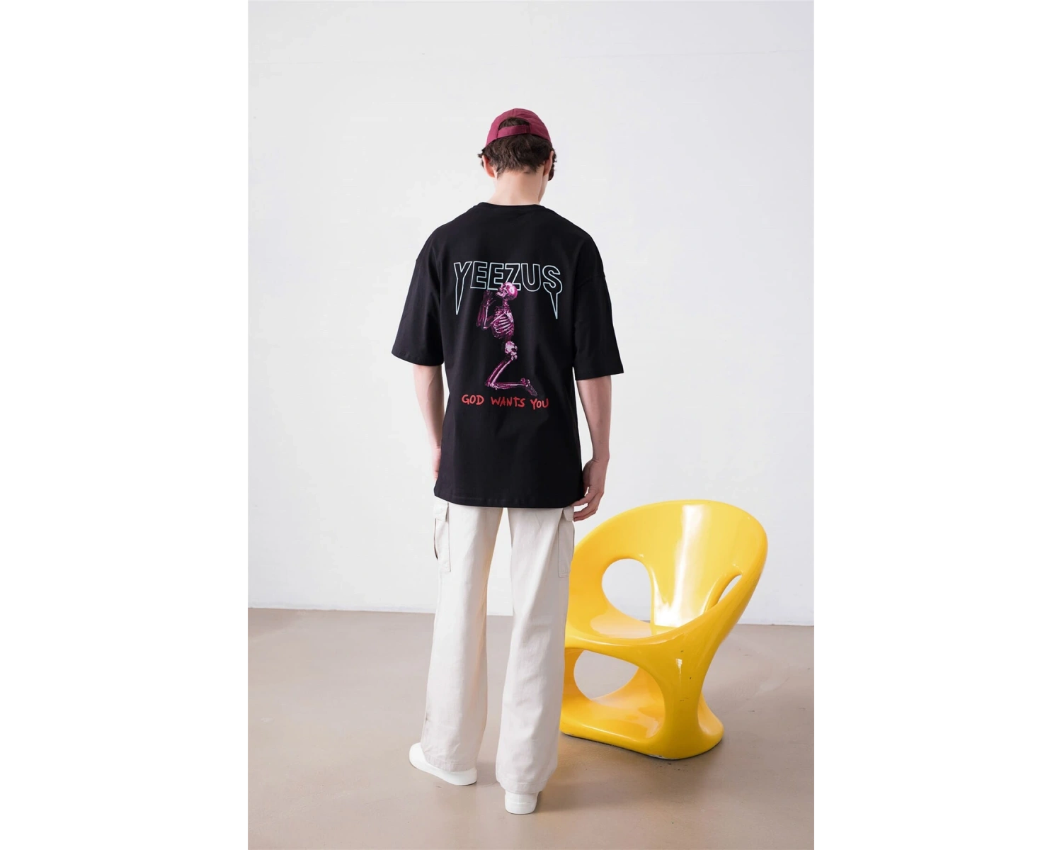 Unisex God Wants You Yeezus Siyah Tshirt