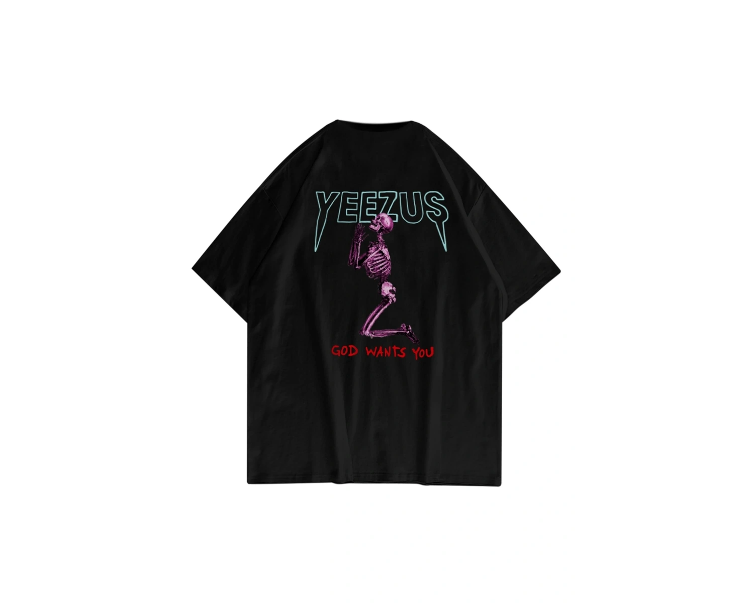 Unisex God Wants You Yeezus Siyah Tshirt