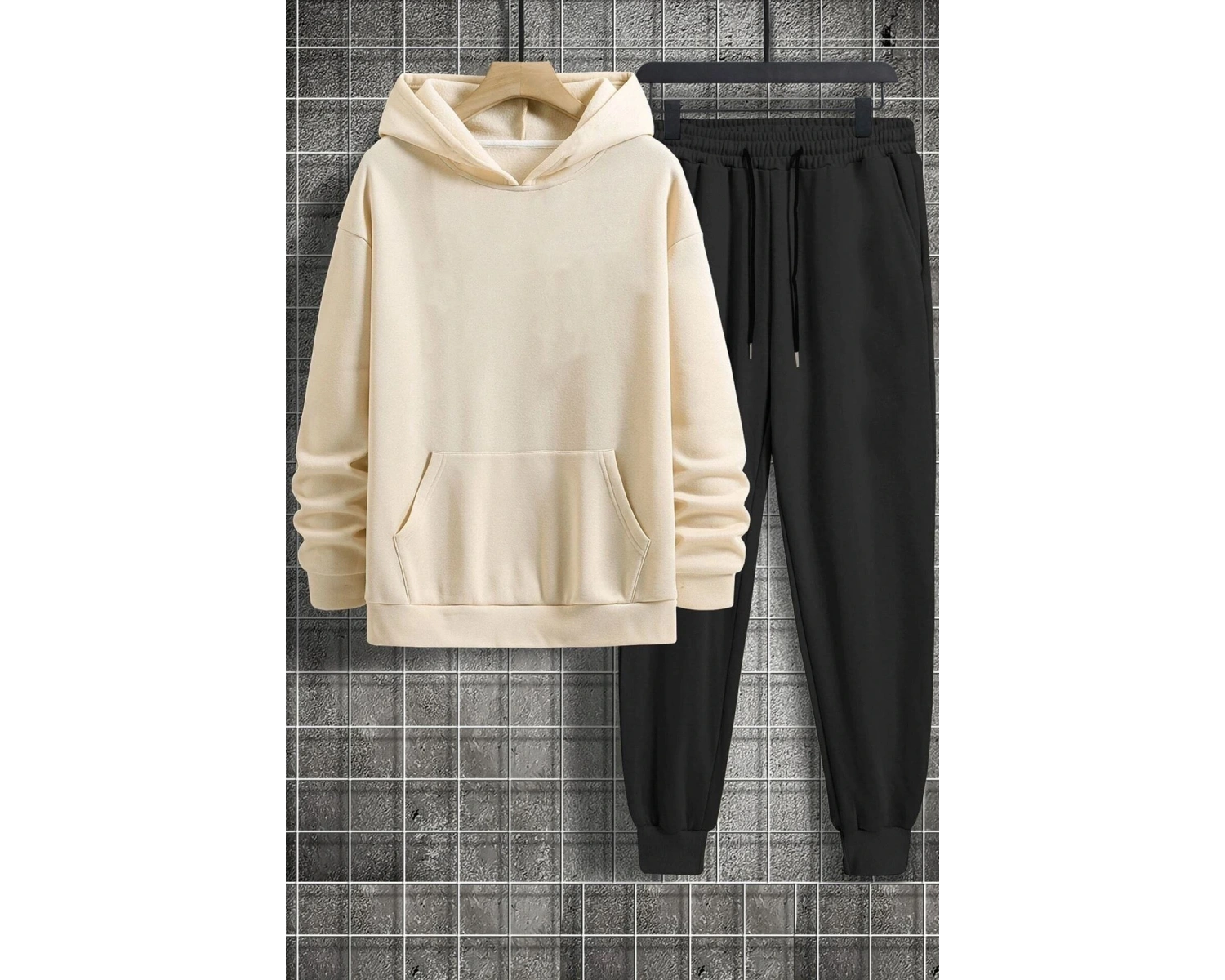 Unisex Good Things Baskılı Eşofman Takımı KP-GRI-SEE-ESH-GRI