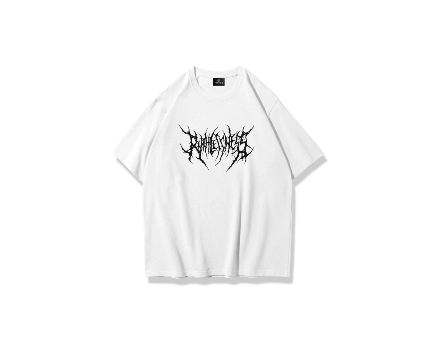 Unisex Gothic Ruthless Tshirt Beyaz