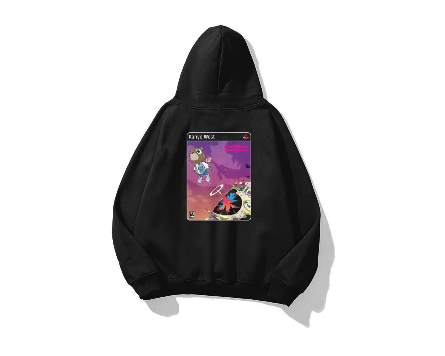 Unisex Graduation Kanye PS2 Sweatshirt Siyah