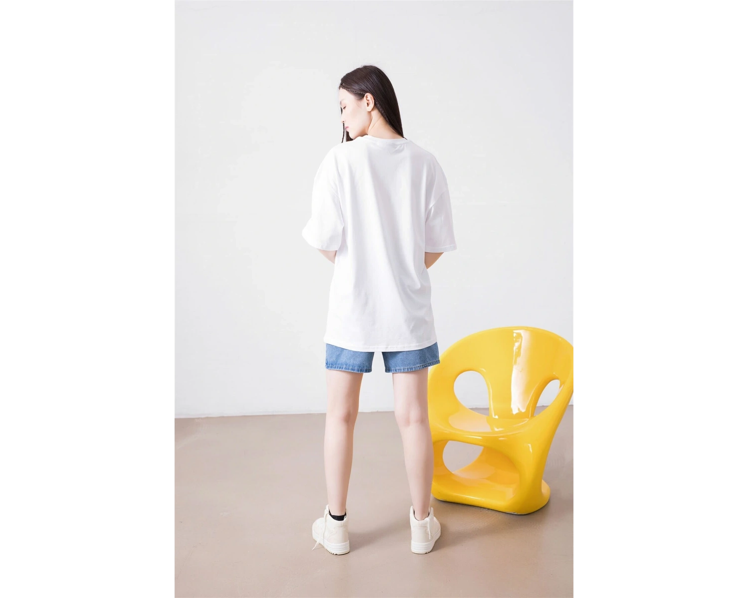 Unisex Harajuku Girl Beyaz Tshirt