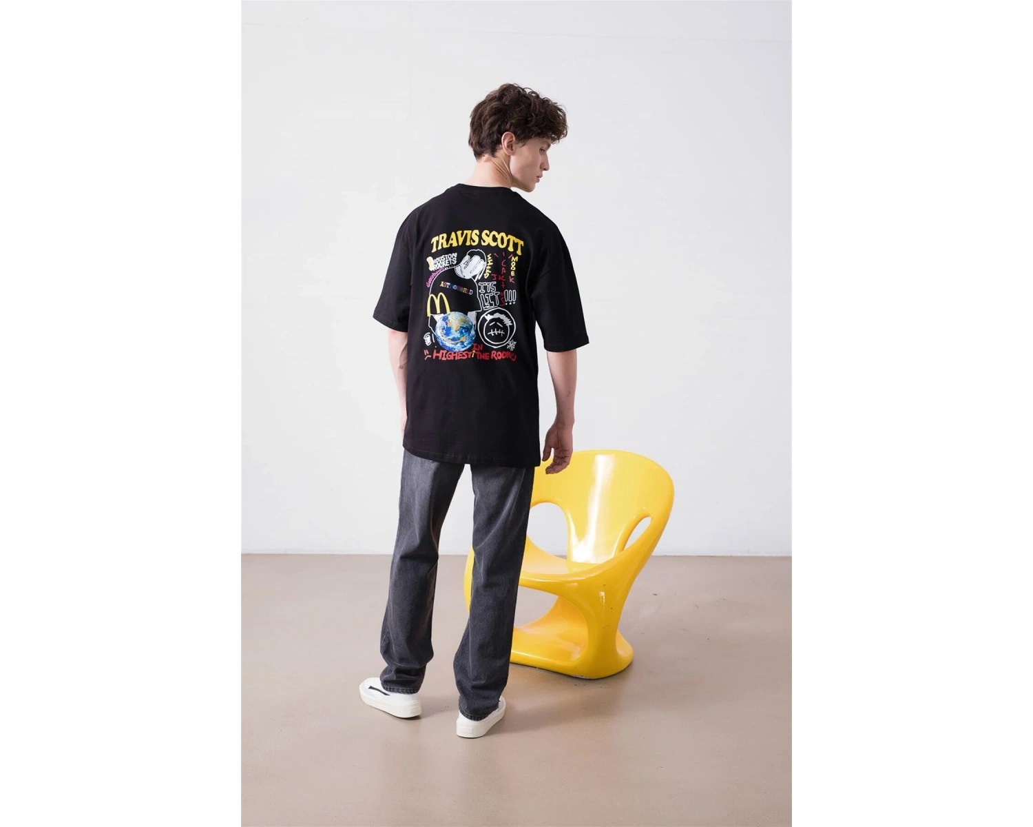 Unisex Highest In The Room Siyah Tshirt