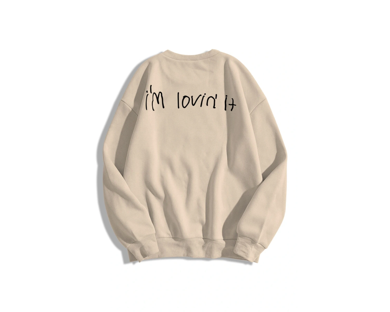 Unisex Im Lovin It Bisiklet Yaka Sweatshirt Gri
