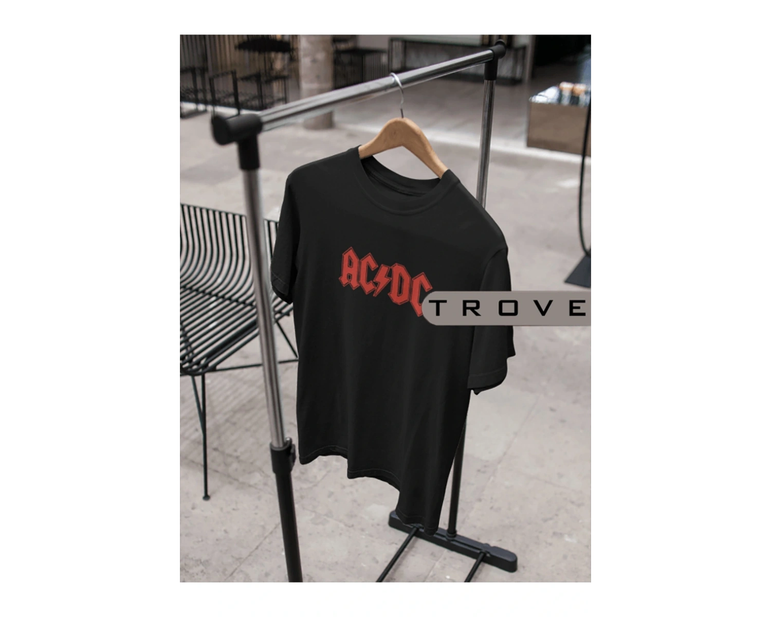 Unısex Kadın Erkek Ac/dc Young Kardeşler %100 Pamuk Baskılı Siyah Beyaz T-shirt