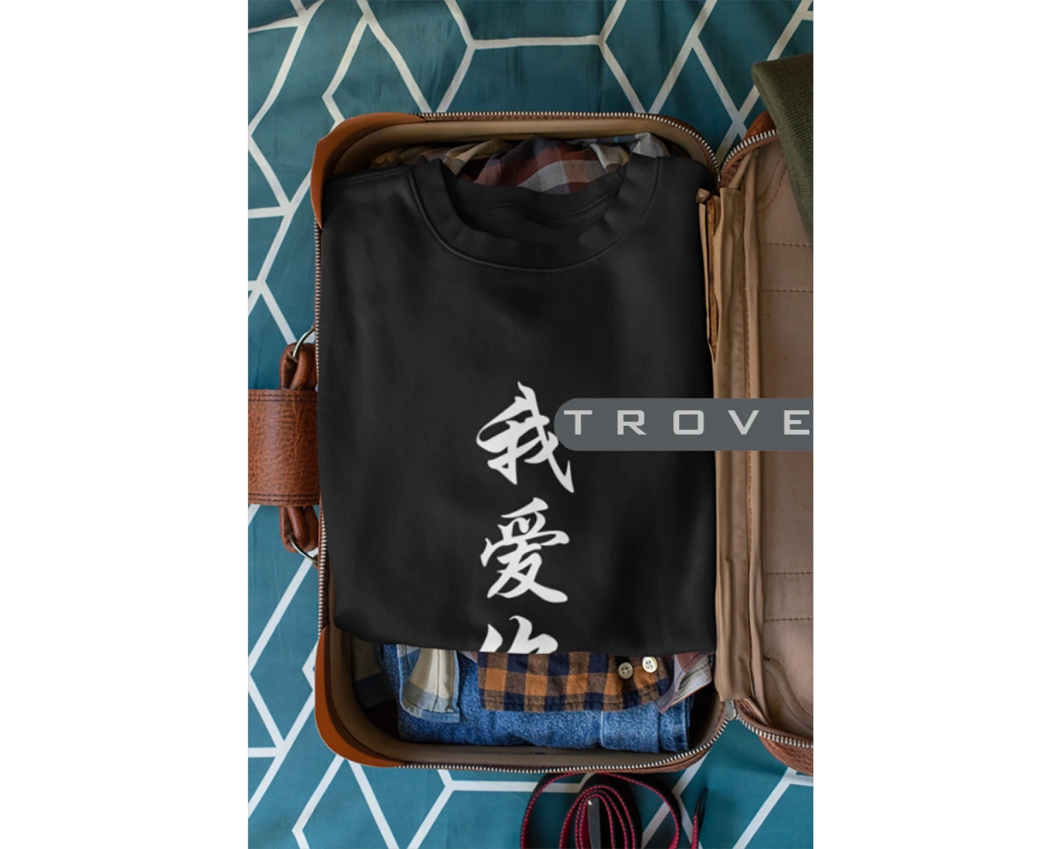 Unısex Kadın Erkek Anıme Seviyorum Uzun Kollu Siyah Beyaz %100 Pamuk Sweatshirt