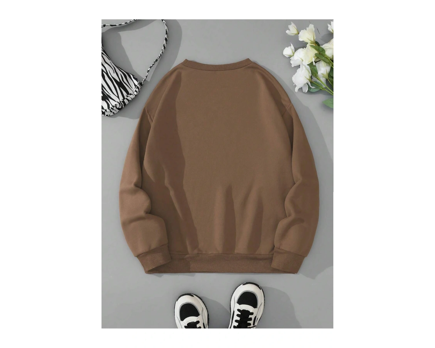 Unisex Kadın/Erkek Ayı Desenli Sweat