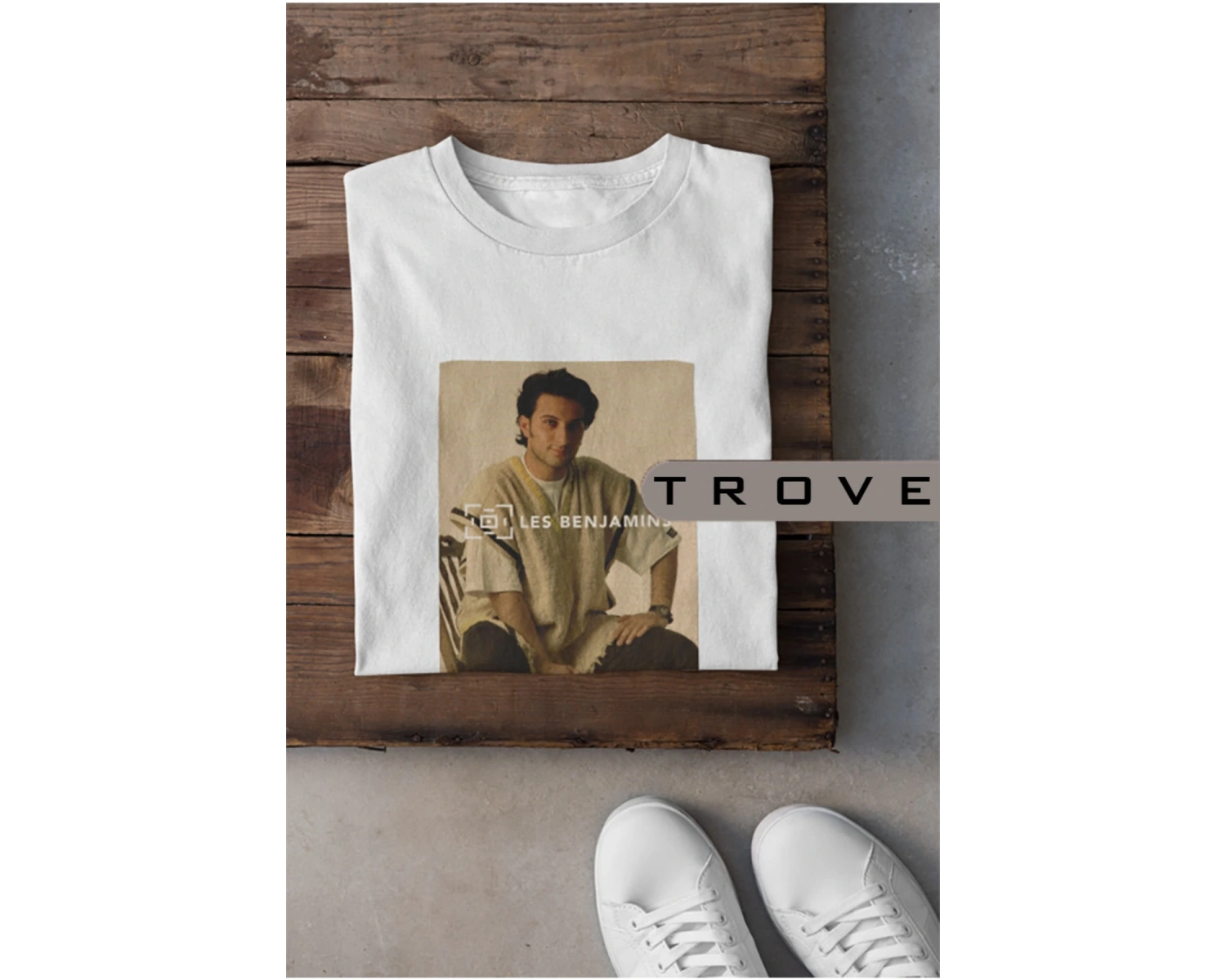 Unısex Kadın Erkek Benjamın Les Tarkan Poster Çekim %100 Pamuk Baskılı Siyah Beyaz T-shirt