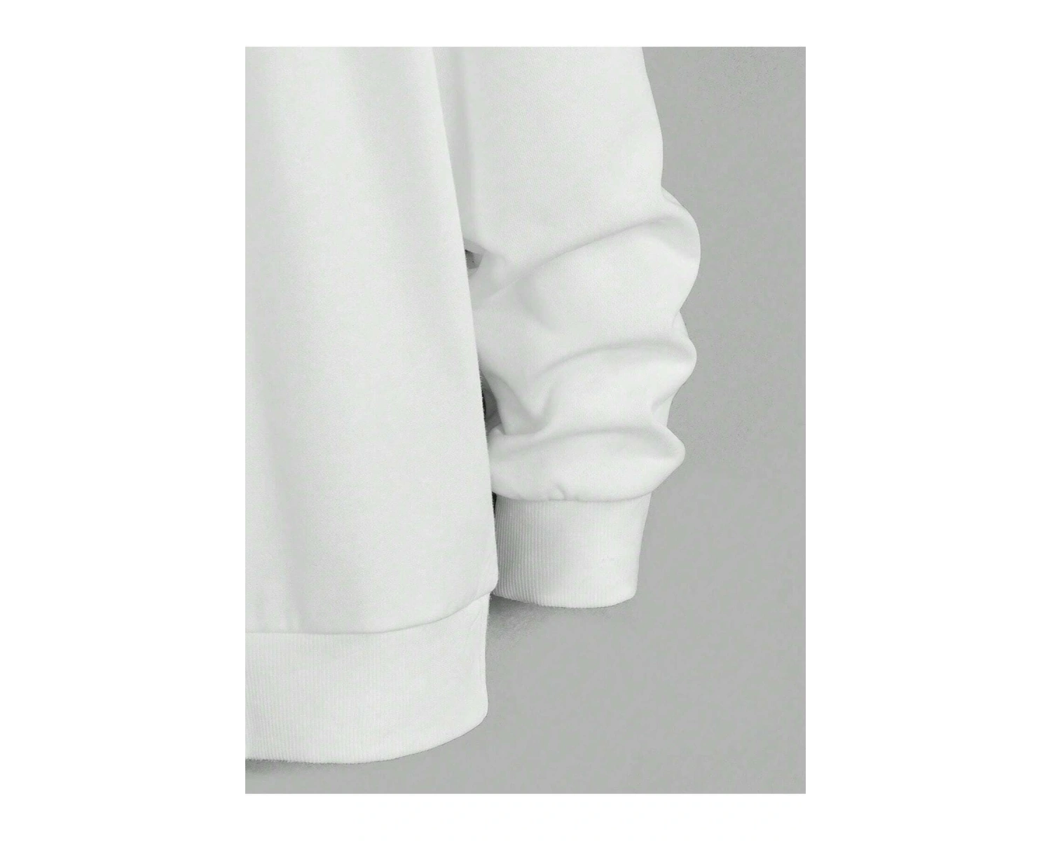 Unisex Kadın/Erkek Beyaz Anime Out Baskılı Oversize Kapüşonlu Sweatshirt