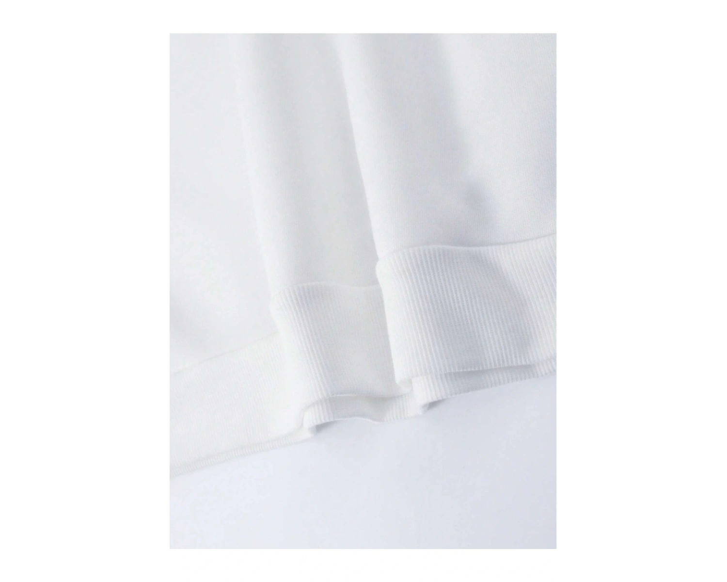 Unisex Kadın/Erkek Beyaz Sanat Oversize Bisiklet Yaka Pamuklu Sweatshirt