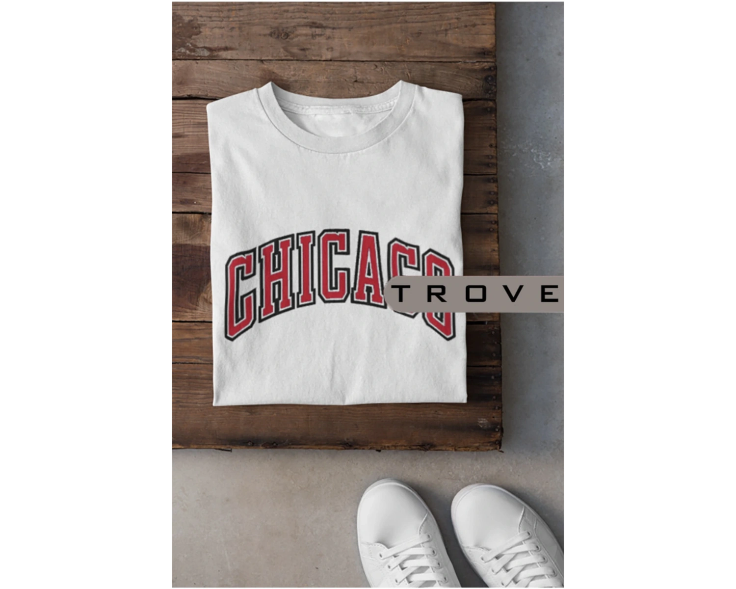 Unısex Kadın Erkek Chıcago Baskılı Siyah Beyaz % 100 Pamuk Tasarım T-shirt