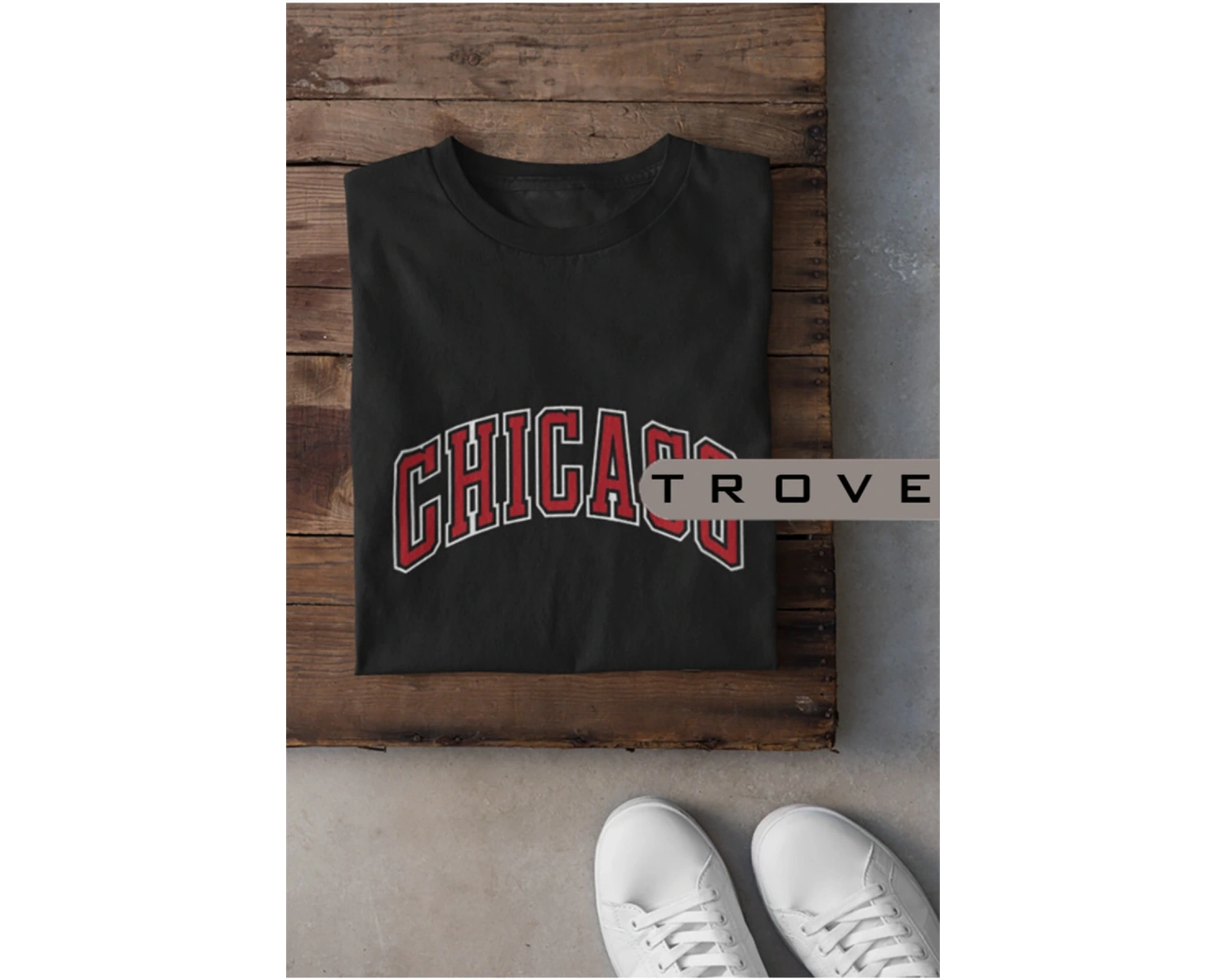 Unısex Kadın Erkek Chıcago Baskılı Siyah Beyaz % 100 Pamuk Tasarım T-shirt