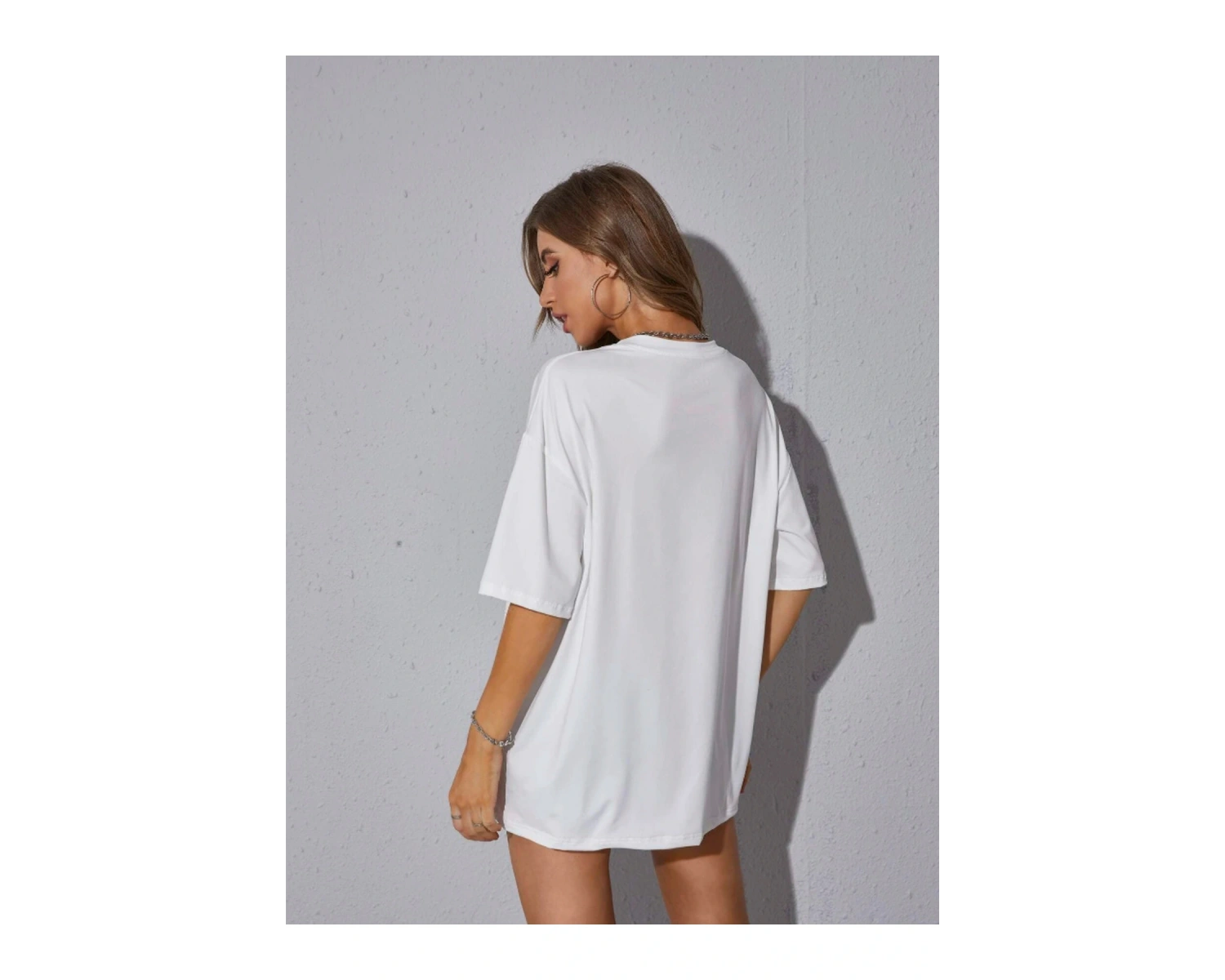 Unisex Kadın/Erkek Düz Renkli Özel Baskılı Oversize Pamuk Penye Bisiklet Yaka T-Shirt