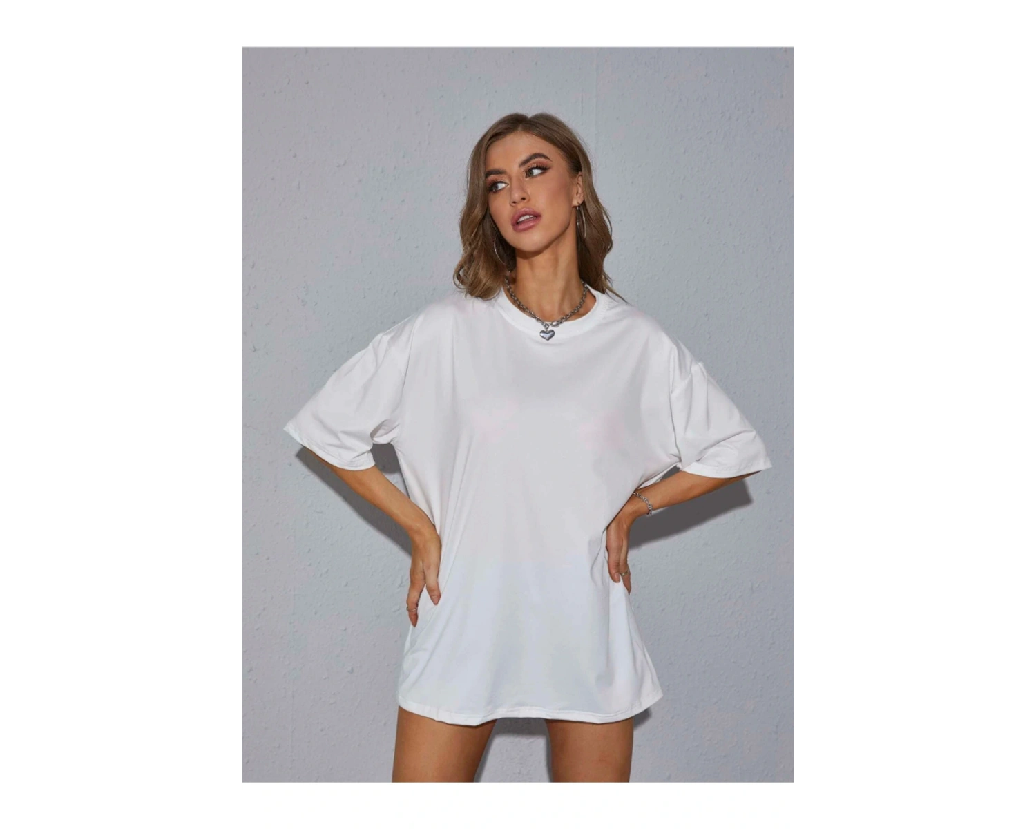 Unisex Kadın/Erkek Düz Renkli Özel Baskılı Oversize Pamuk Penye Bisiklet Yaka T-Shirt