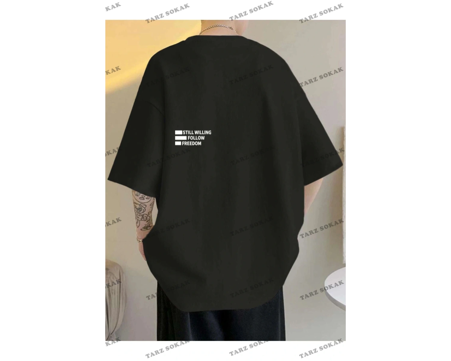 Unisex Kadın/Erkek Follow Renkli Özel Baskılı Oversize Penye