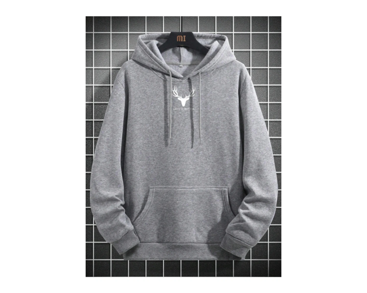 Unisex Kadın/Erkek Geyik Renkli Oversize Kapüşonlu Sweatshirt