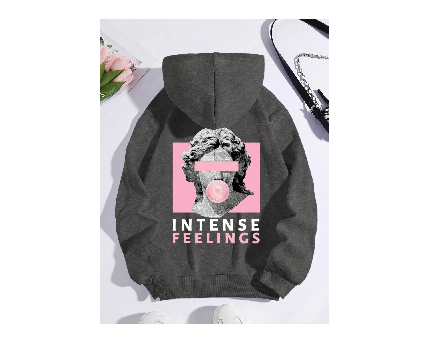 Unisex Kadın/Erkek Harajuka Sokakt Yazılı Grafik Sweat