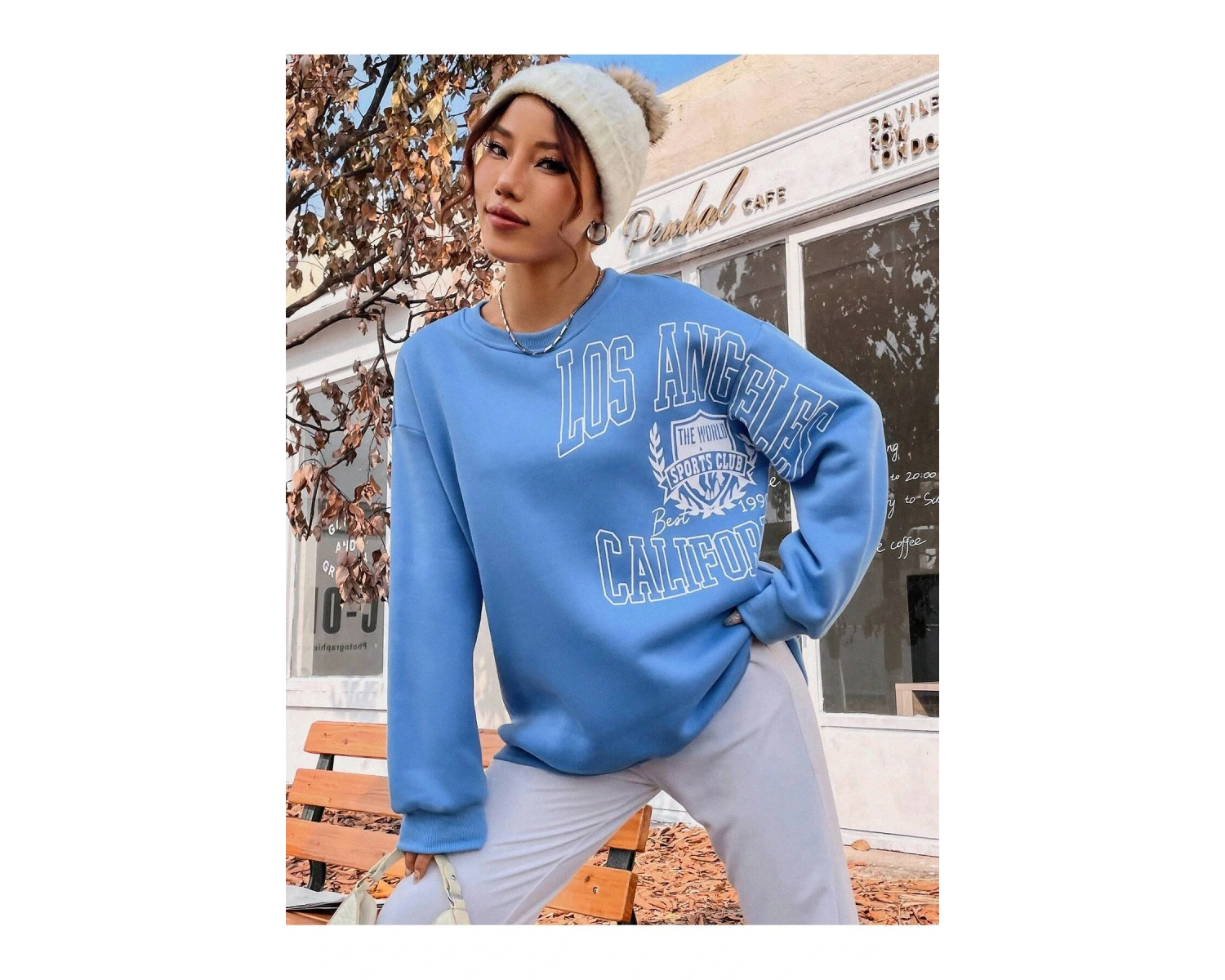 Unisex Kadın/Erkek Harajuka Sokakt Yazılı Grafik Sweat