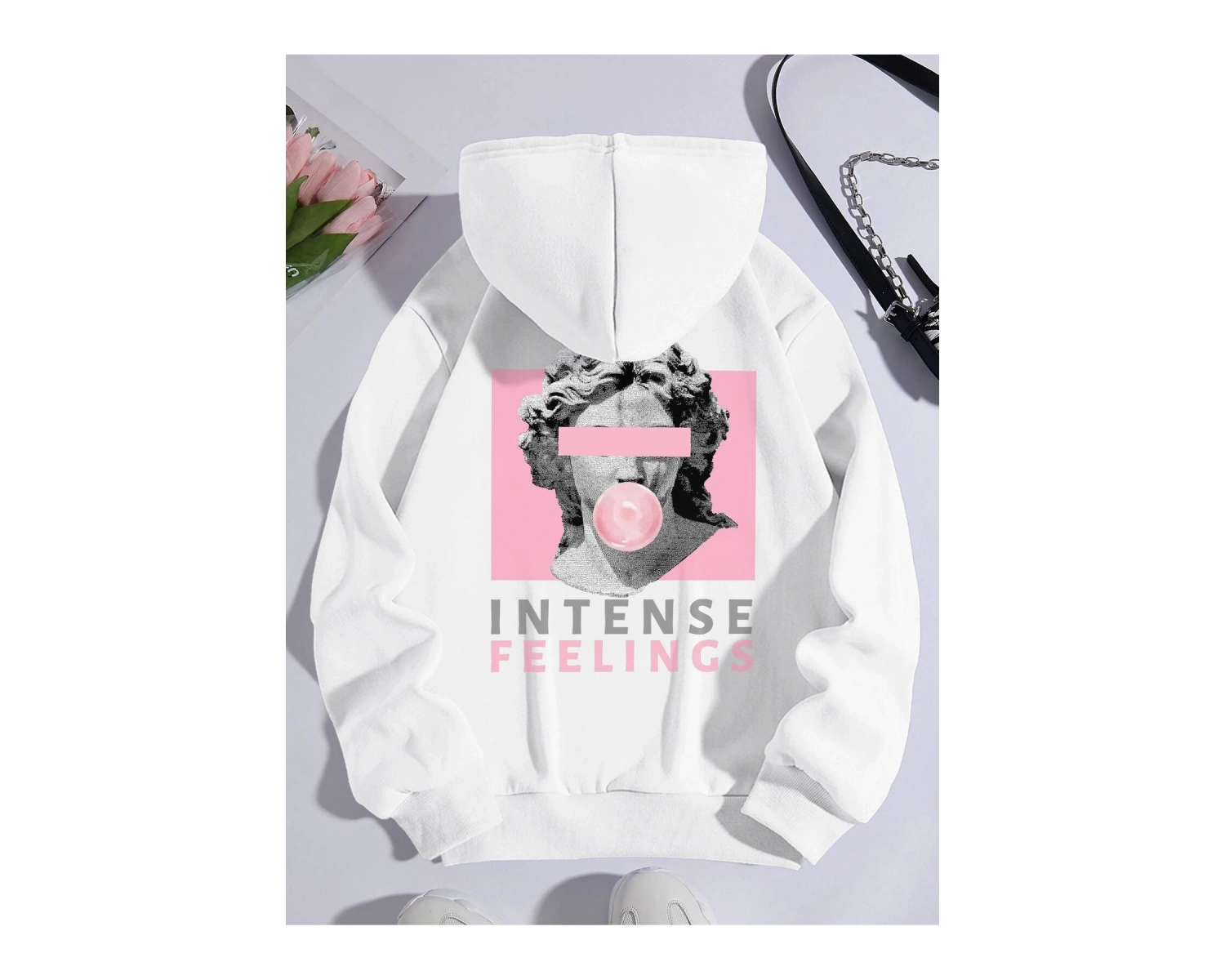 Unisex Kadın/Erkek Harajuka Sokakt Yazılı Grafik Sweat