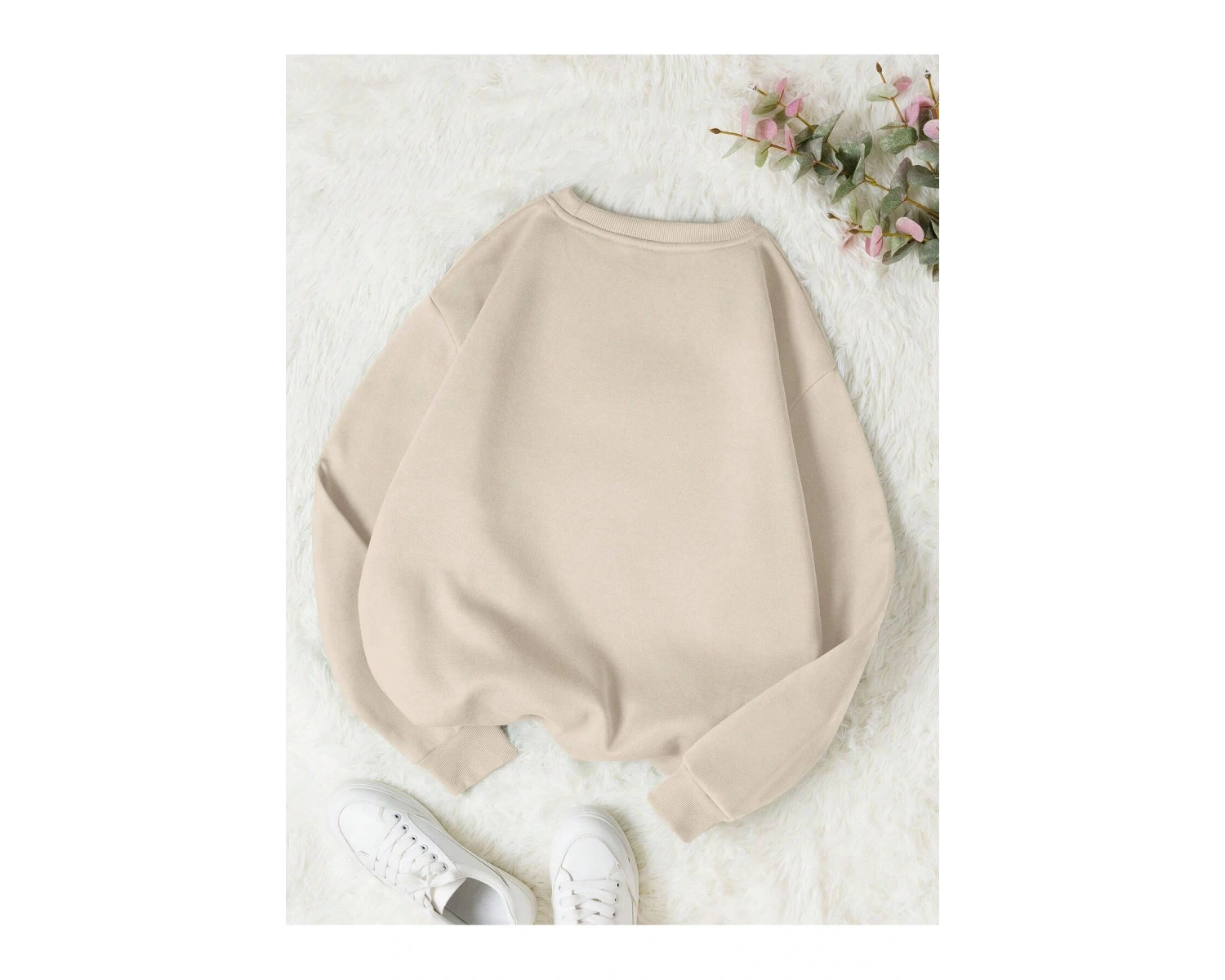 Unisex Kadın/Erkek Kalp Baskılı Sweat