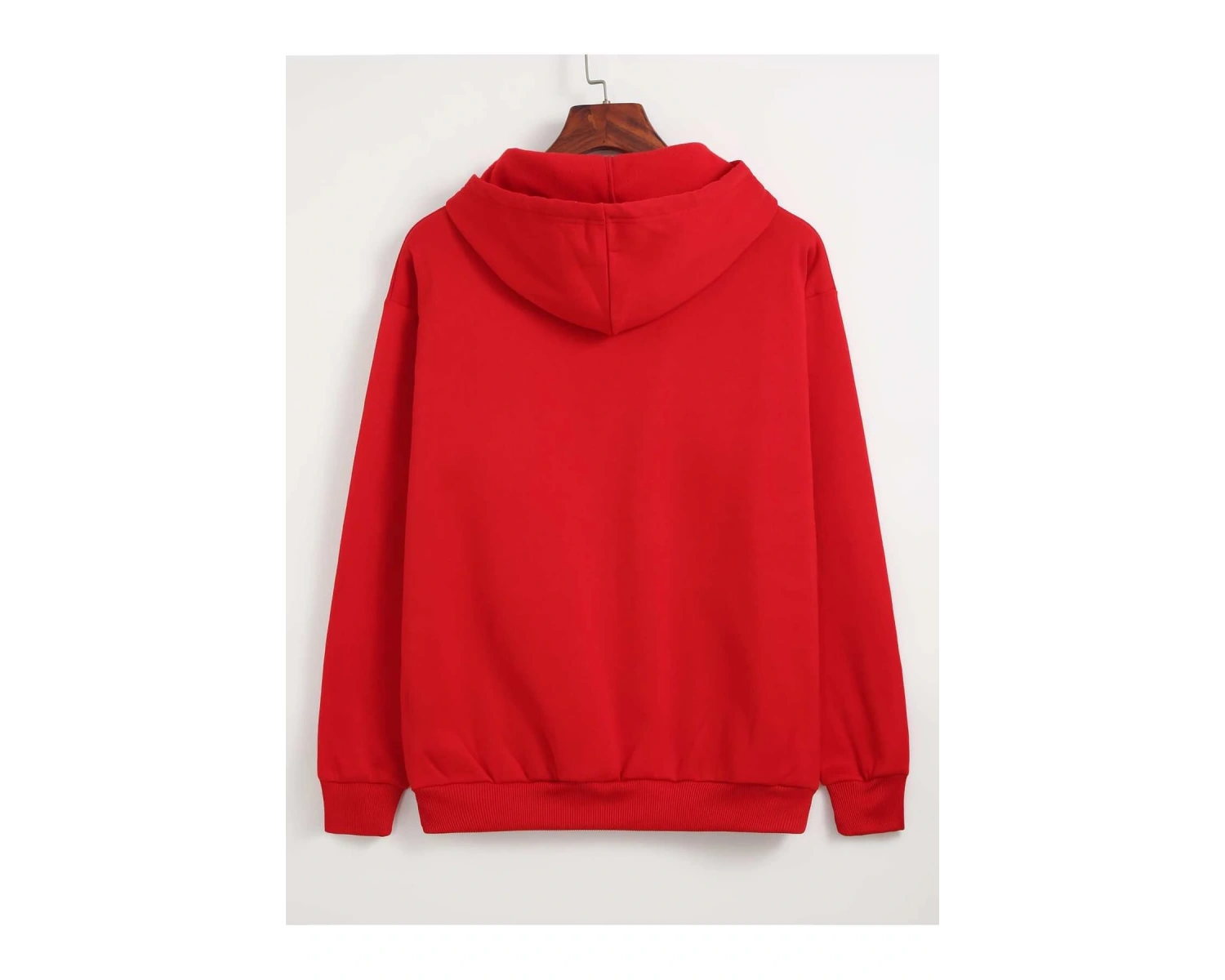 Unisex Kadın/Erkek Katı İpli Kapüşonlu Üst