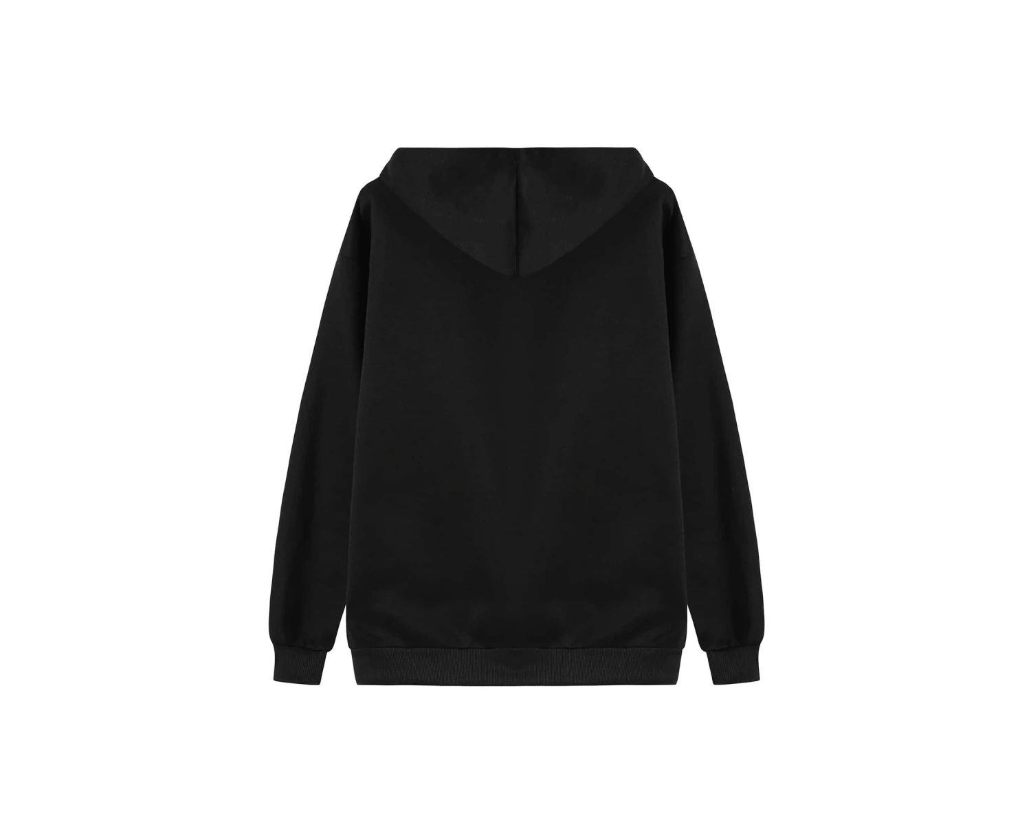 Unisex Kadın/Erkek Katı İpli Kapüşonlu Üst