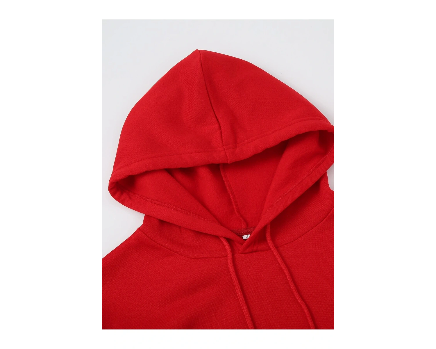 Unisex Kadın/Erkek Katı İpli Kapüşonlu Üst