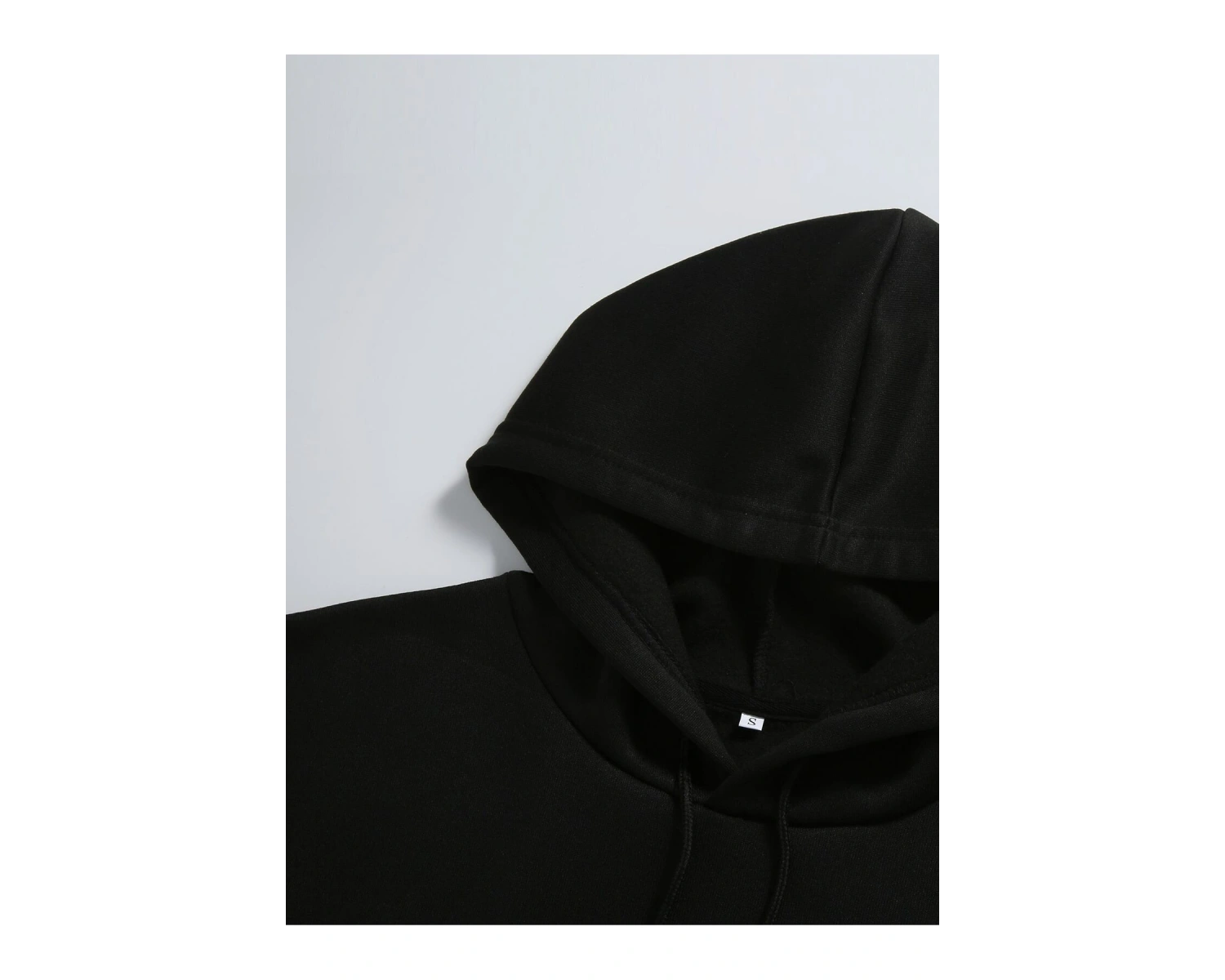 Unisex Kadın/Erkek Katı İpli Kapüşonlu Üst