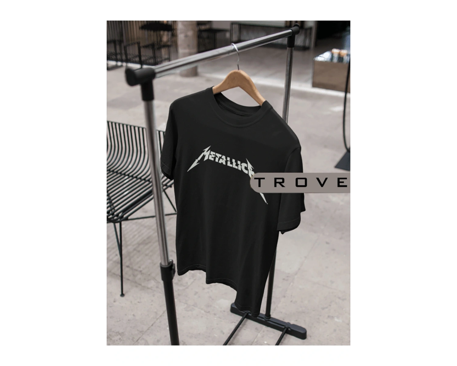 Unısex Kadın Erkek Metallıca %100 Pamuk Baskılı Siyah Beyaz T-shirt