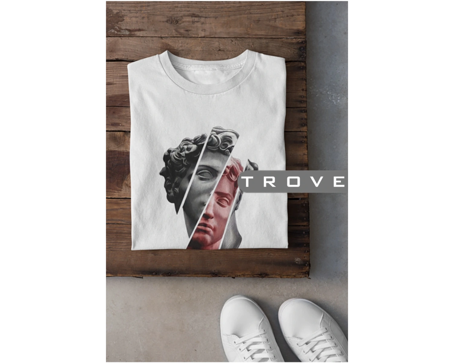 Unısex Kadın Erkek Mitoloji Heykel Rönesans Siyah Beyaz Tasarım Baskılı %100 Pamuk T-shirt