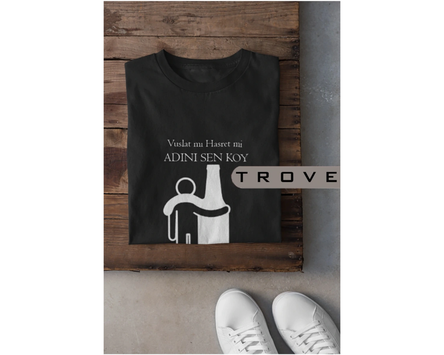 Unısex Kadın Erkek Müslüm Gürses Vuslat Hasret Dost Keder Siyah Beyaz % 100 Pamuk Tasarım T-shirt