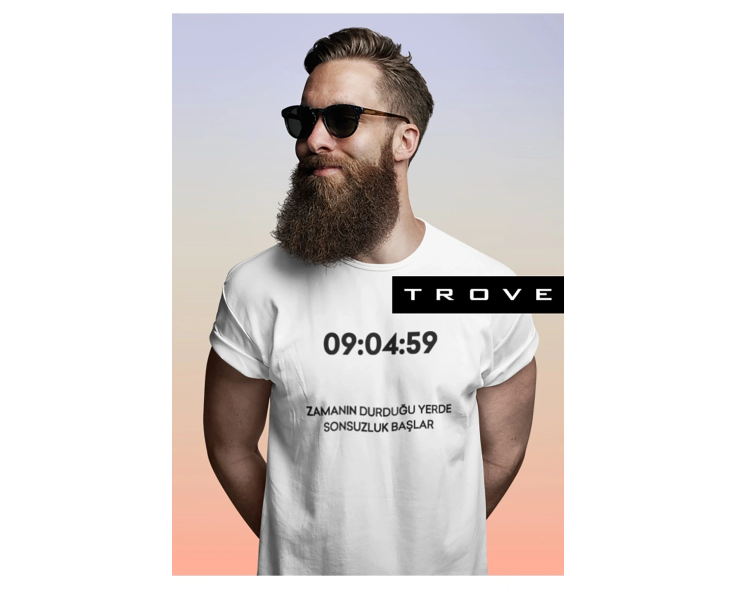 Unısex Kadın Erkek Mustafa Kemal Atatürk Zaman Sonsuzluk 09.04.59 % 100 Pamuk Tasarım T-shirt