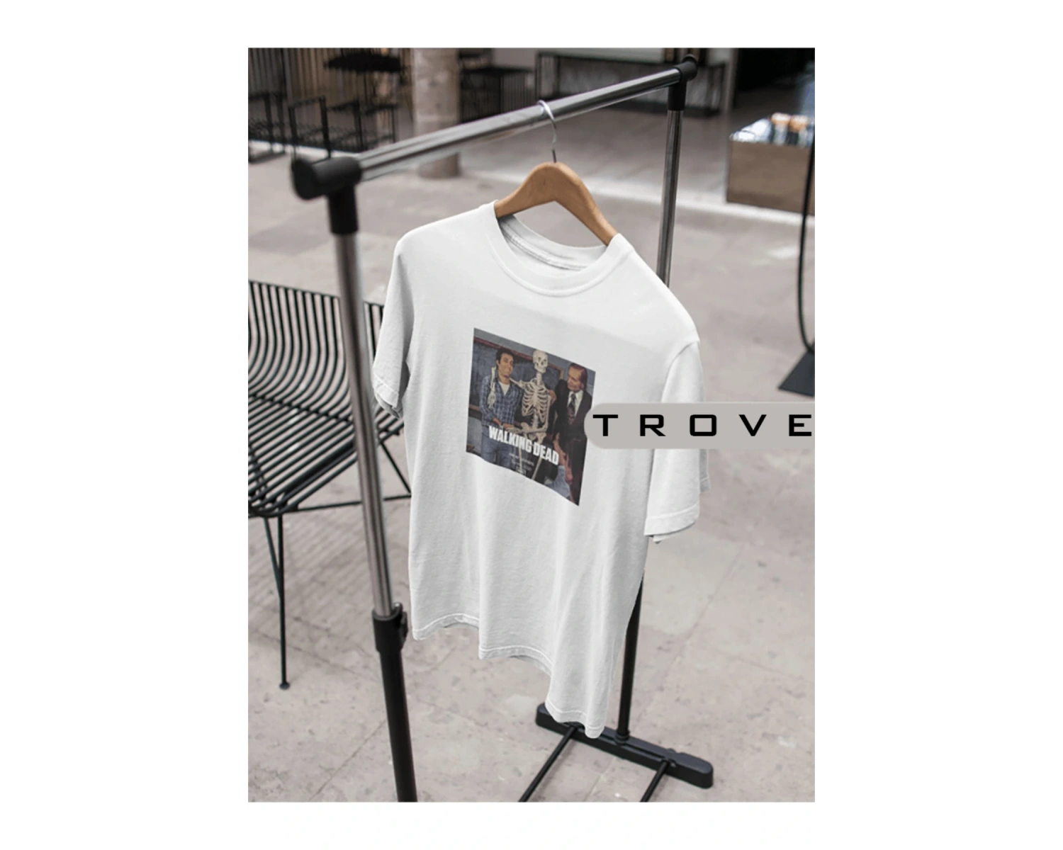 Unısex Kadın Erkek Narcos Kolpaçino  %100 Pamuk Baskılı Siyah Beyaz T-shirt