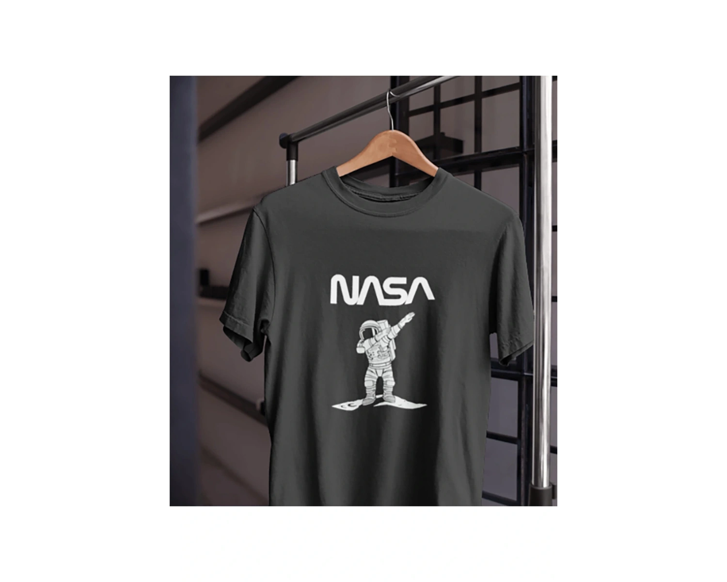 Unısex Kadın Erkek Nasa Çılgın Astronot % 100 Pamuk Tasarım T-shirt