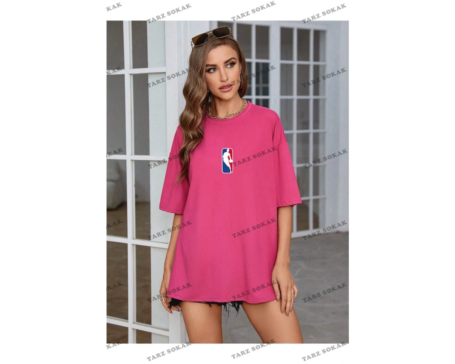 Unisex Kadın/Erkek NBBAA Özel Baskılı Renkli Oversize Penye