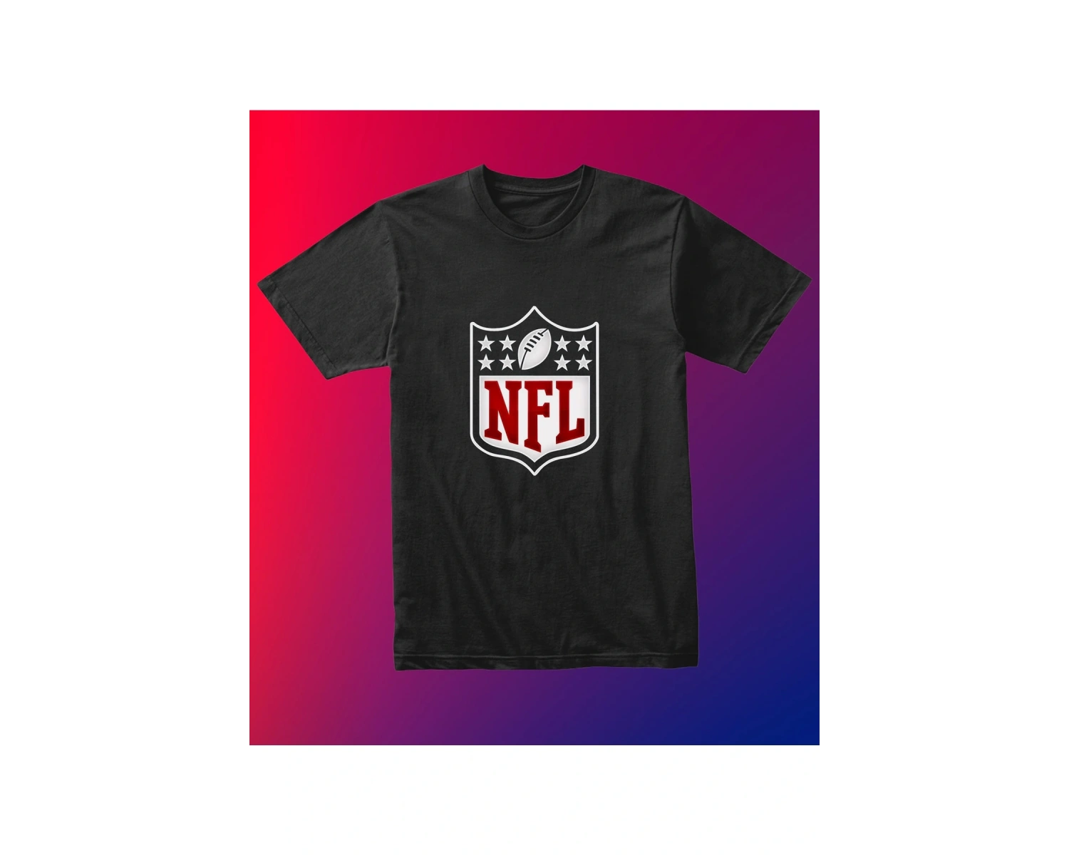Unısex Kadın Erkek Nfl Amerikan Futbolu Canton Baskılı Siyah Beyaz % 100 Pamuk Tasarım T-shirt
