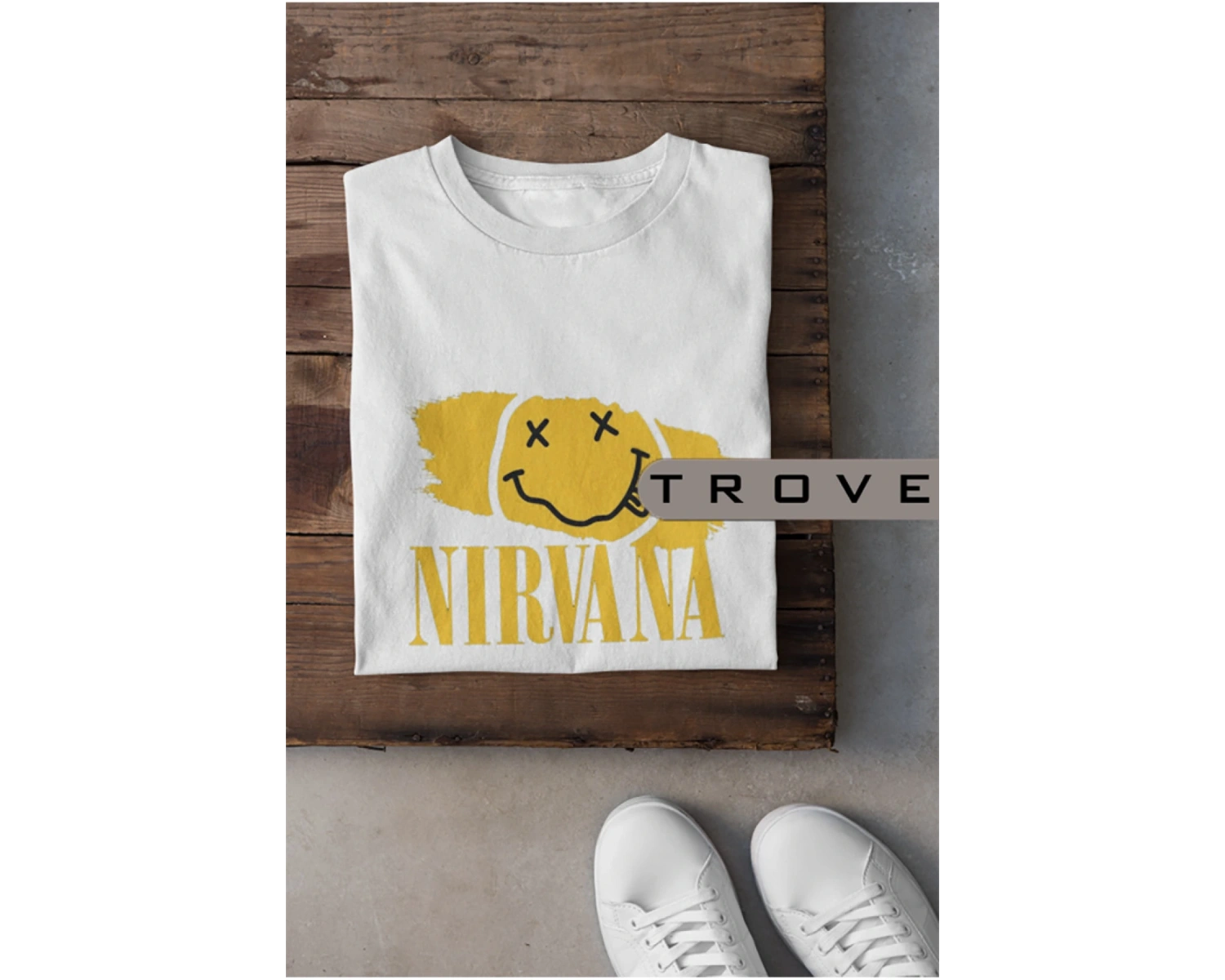 Unısex Kadın Erkek Nırvana Grunge Musıc 1994 %100 Pamuk Baskılı Siyah Beyaz T-shirt