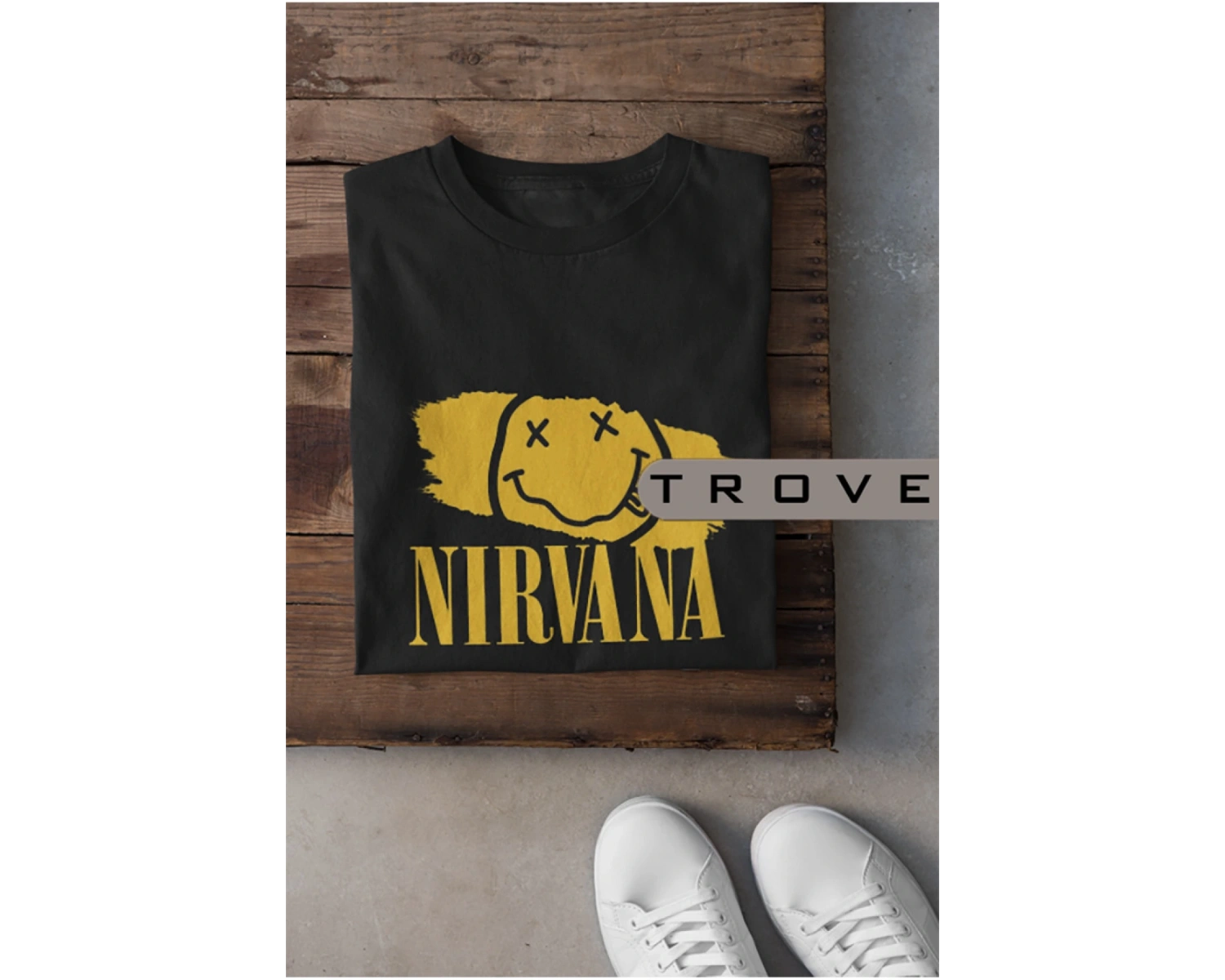 Unısex Kadın Erkek Nırvana Grunge Musıc 1994 %100 Pamuk Baskılı Siyah Beyaz T-shirt