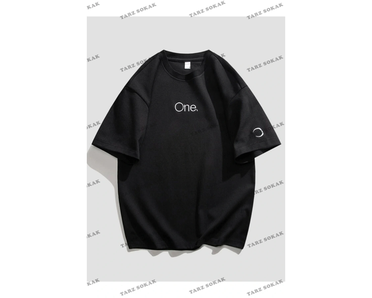 Unisex Kadın/Erkek ONE Renkli Özel Baskılı Oversize Penye