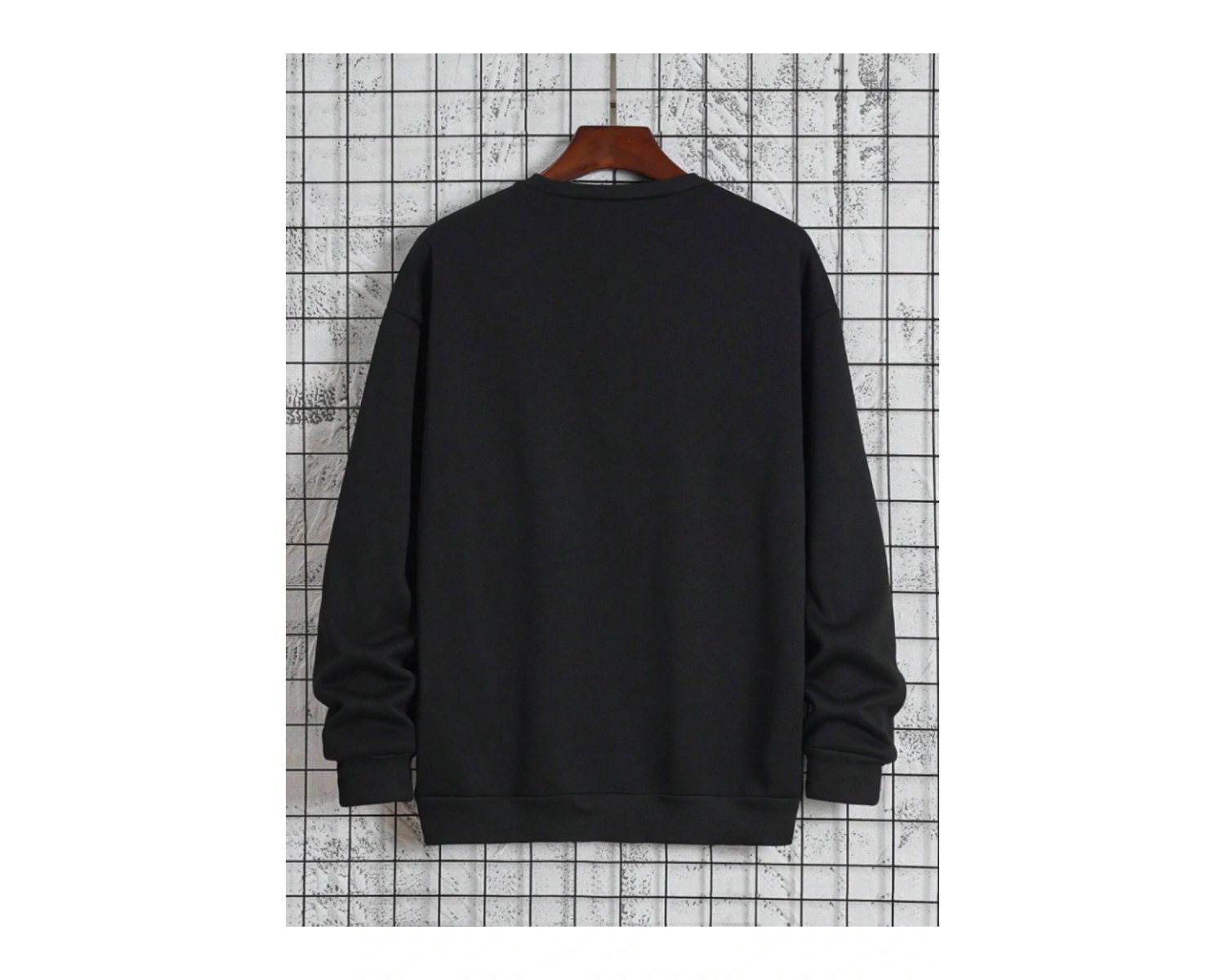 Unisex Kadın/Erkek Siyah Anime Yaşam Oversize Bisiklet Yaka Pamuklu Sweatshirt