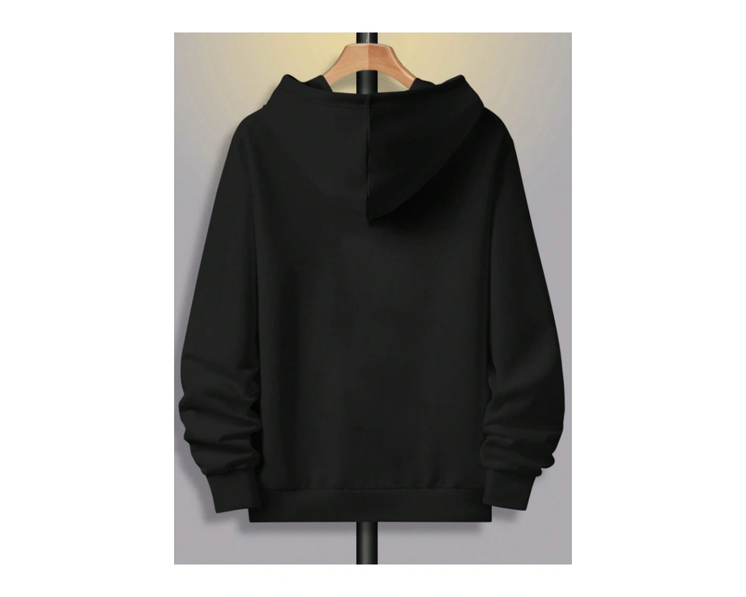 Unisex Kadın/Erkek Siyah Stays The Same Baskılı Oversize Kapüşonlu Sweatshirt