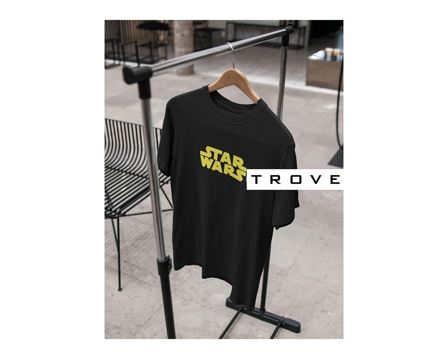 Unısex Kadın Erkek Star Wars Siyah Beyaz Tasarım Baskılı %100 Pamuk T-shirt