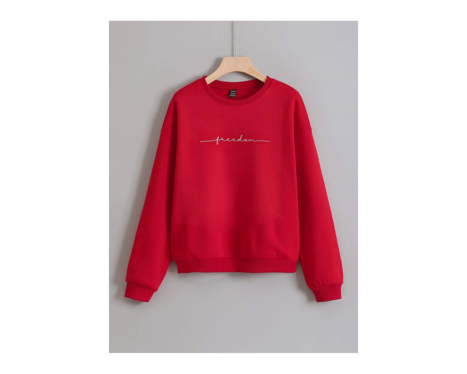 Unisex Kadın/Erkek Yazılı Baskılı Damla Omuz Sweat