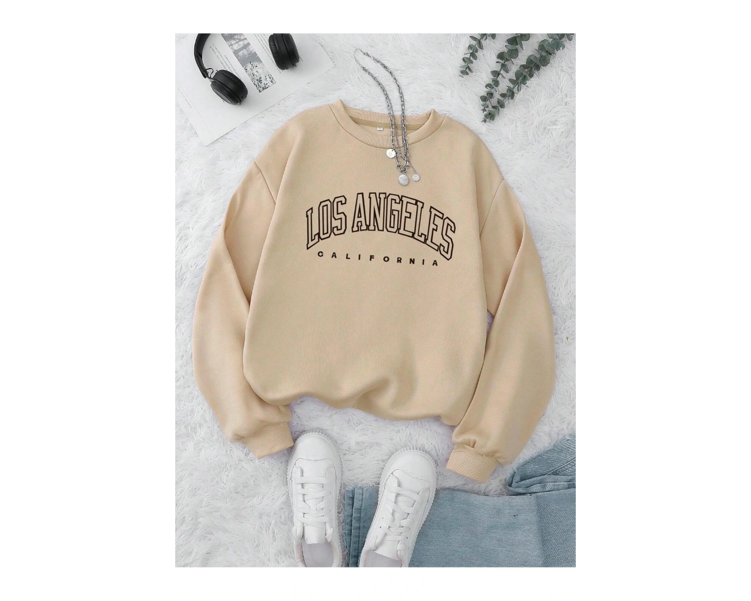 Unisex Kadın/Erkek Yazılı Grafik Sweat