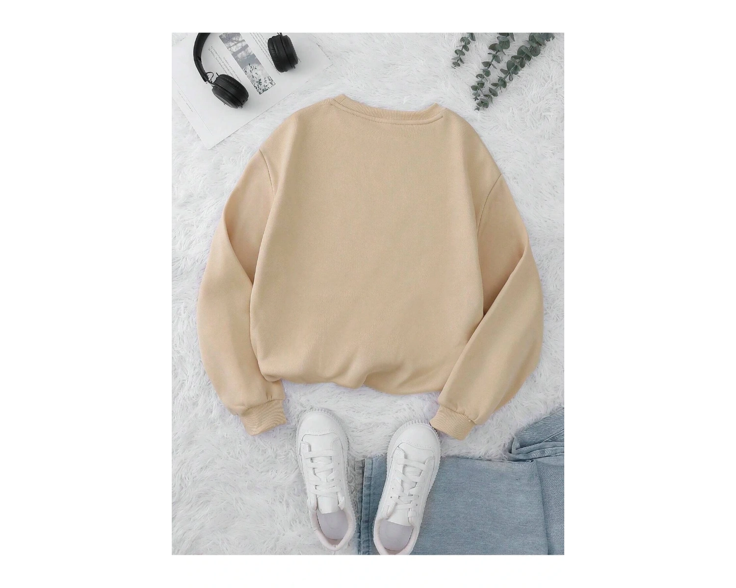 Unisex Kadın/Erkek Yazılı Grafik Sweat