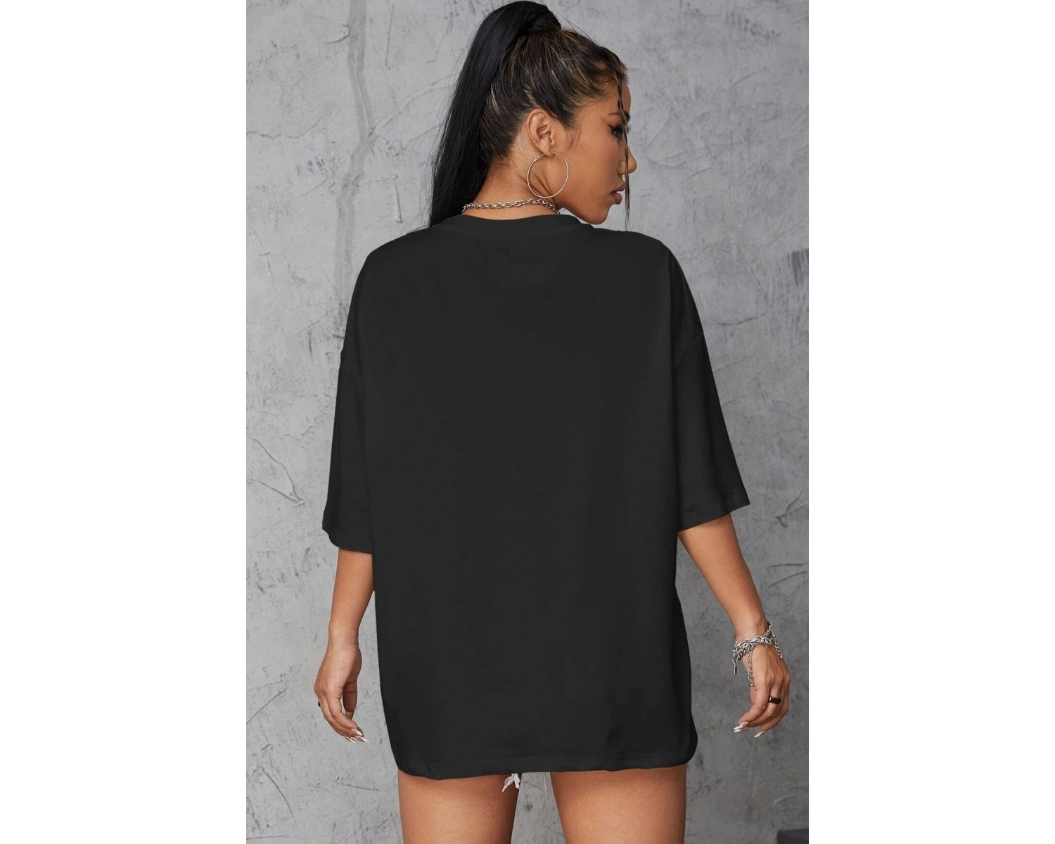 Unisex Kalp Baskılı T-shirt