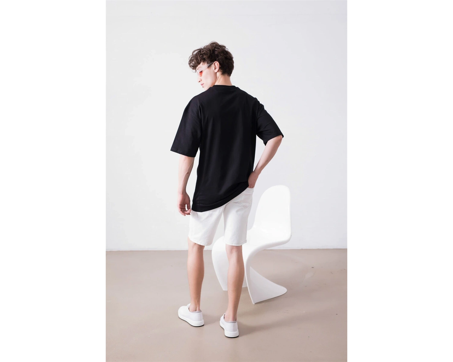 Unisex Kalp Beyaz Tshirt